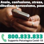 Covid-19. La Spezia informa: disponibile il numero di supporto psicologico 800.833.833