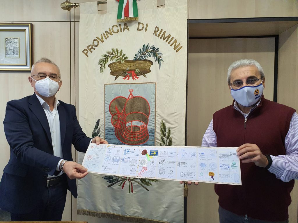Rimini. Il presidente Santi ha incontrato il pellegrino Pierfrancesco Bruno