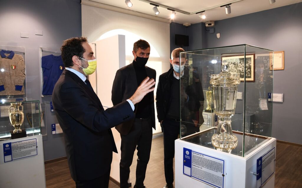 Maldini e Massara al Museo del Calcio