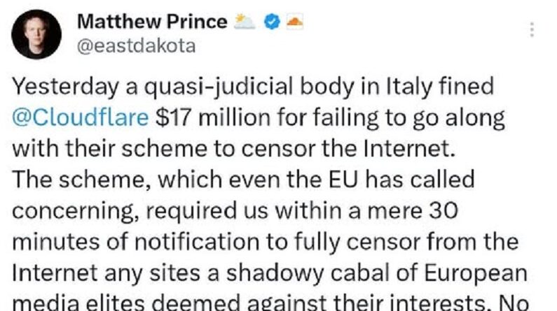 Cloudflare–AGCOM, non è una lite: è una questione di libertà europea