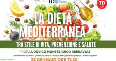 La Dante di Tropea accende i riflettori su Dieta Mediterranea, salute e cultura con il prof. Ludovico Montebianco Abenavoli