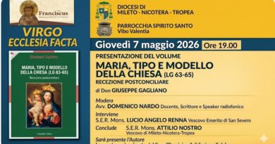 A Vibo Valentia la presentazione del volume di Don Giuseppe Gagliano Maria sulla figura di Maria nella Lumen Gentium